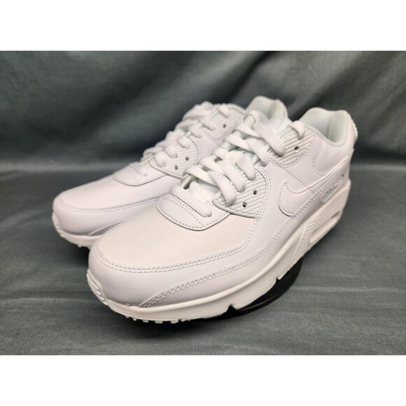 Nike Boys Air Max 90 LTR (PS) Leather Triple White Size 2Y BRAND NEW NO BOX !! - Picture 4 of 15
